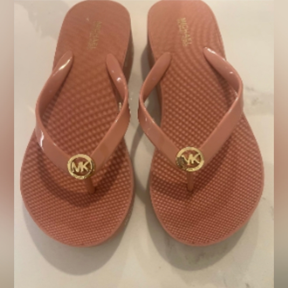 (Ew)Michael  Michael kors ladies platform flip-flops